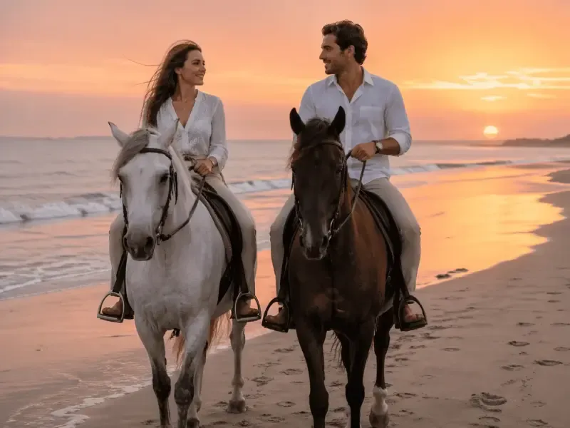 Passeio a cavalo ao pôr-do-sol na praia de Esposende - 3