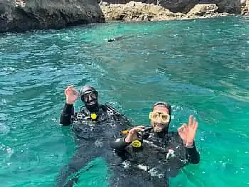 My first scuba Dive into the Ocean from Porto - 2