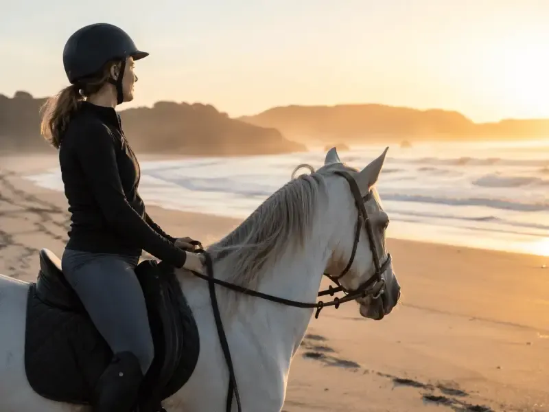 Passeio a cavalo ao pôr-do-sol na praia de Esposende - Main