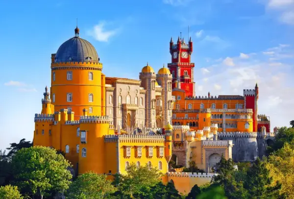 From Lisbon: Sintra, Pena Palace, Regaleira, Cascais and Cabo da Roca - Guided Tour