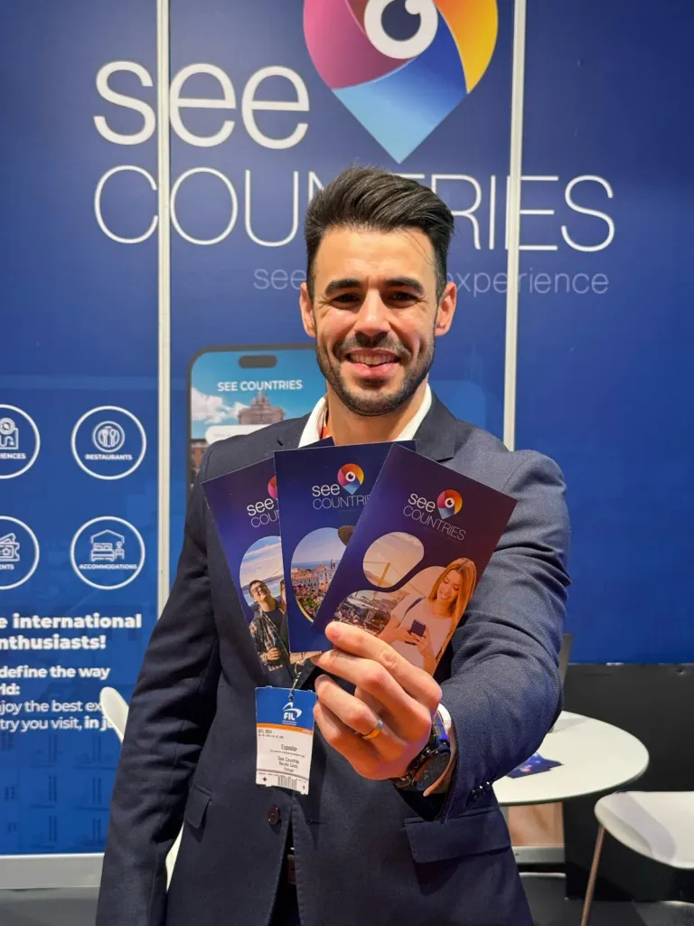 Renato Calvão at the SEE Countries branded stand during BTL 2024 in Lisbon