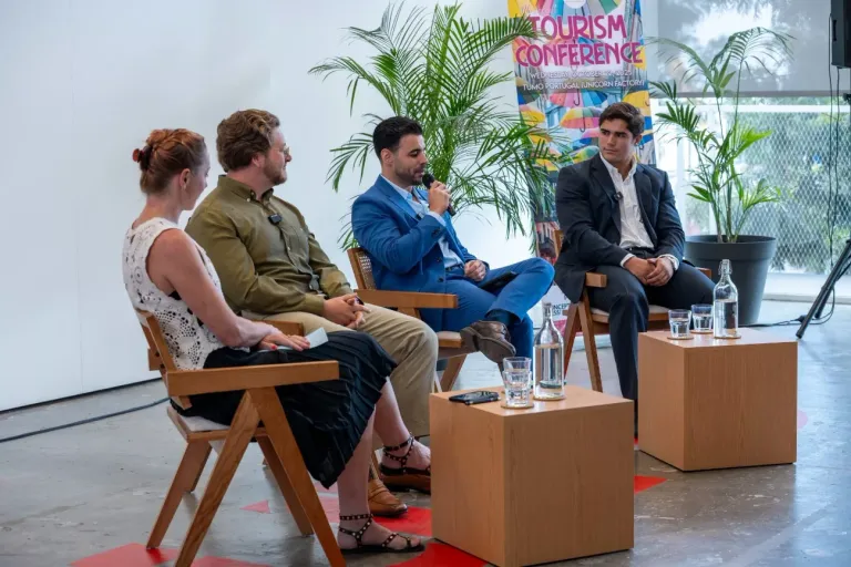 Renato Calvão speaking on the Innovation, Adaptation, and Authentic Hospitality panel at the 2025 IPBN Tourism Conference